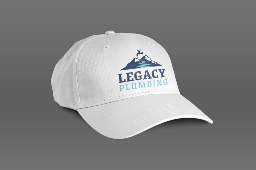 Baseball cap with Mountain Scene Logo
